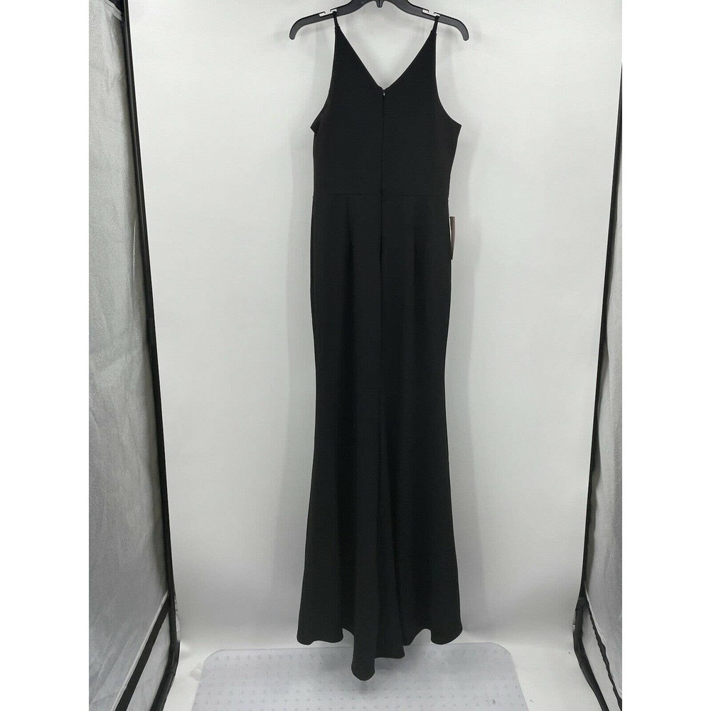 BHLDN Jones Size 10 Black Crepe V-neck Sleeveless Dress NWT - Picture 6 of 10